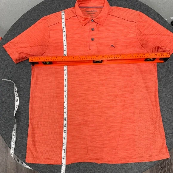 Tommy Bahama IslandZone Polo Shirt Vibrant Coral Performance Golf Large Beach - Picture 4 of 13